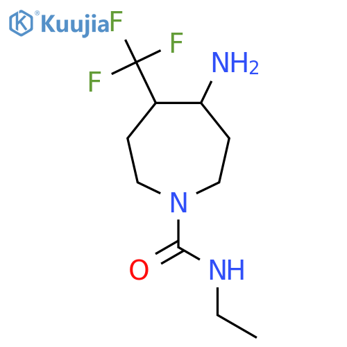 4-amino-N-ethyl-5-(trifluoromethyl)azepane-1-carboxamide structure
