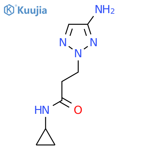 3-(4-amino-2H-1,2,3-triazol-2-yl)-N-cyclopropylpropanamide structure