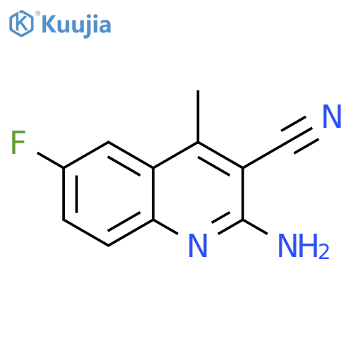 2-amino-6-fluoro-4-methylquinoline-3-carbonitrile structure