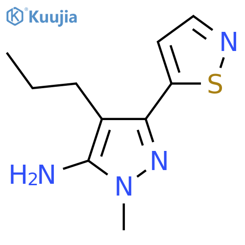 1-methyl-4-propyl-3-(1,2-thiazol-5-yl)-1H-pyrazol-5-amine structure
