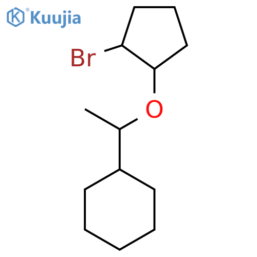 {1-(2-bromocyclopentyl)oxyethyl}cyclohexane structure