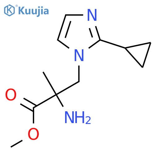methyl 2-amino-3-(2-cyclopropyl-1H-imidazol-1-yl)-2-methylpropanoate structure