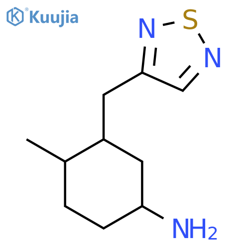 4-Methyl-3-[(1,2,5-thiadiazol-3-yl)methyl]cyclohexan-1-amine structure