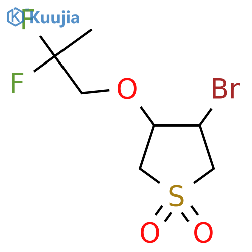 3-Bromo-4-(2,2-difluoropropoxy)-1lambda6-thiolane-1,1-dione structure