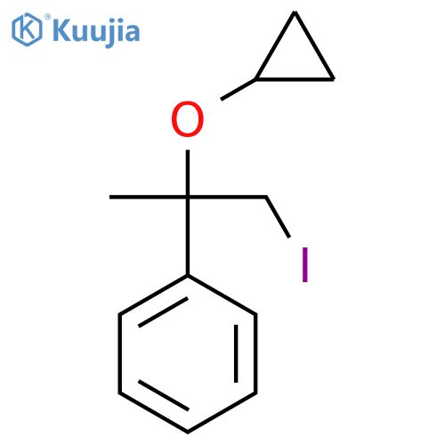 (2-cyclopropoxy-1-iodopropan-2-yl)benzene structure
