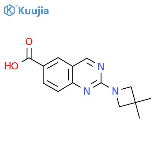 2-(3,3-dimethylazetidin-1-yl)quinazoline-6-carboxylic acid structure