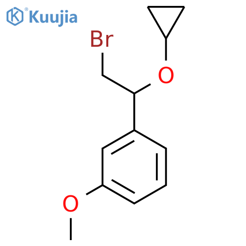 1-(2-bromo-1-cyclopropoxyethyl)-3-methoxybenzene structure