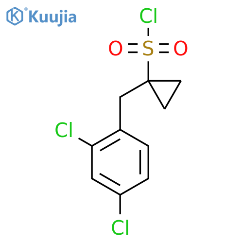 1-(2,4-dichlorophenyl)methylcyclopropane-1-sulfonyl chloride structure