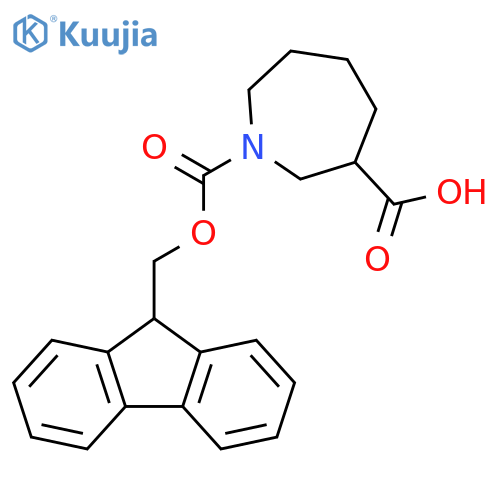 1-{[(9H-fluoren-9-yl)methoxy]carbonyl}azepane-3-carboxylic acid structure
