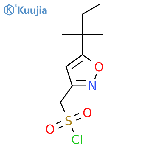 [5-(2-Methylbutan-2-yl)-1,2-oxazol-3-yl]methanesulfonyl chloride structure