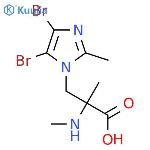 3-(4,5-dibromo-2-methyl-1H-imidazol-1-yl)-2-methyl-2-(methylamino)propanoic acid structure