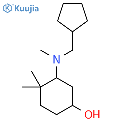 3-[(Cyclopentylmethyl)(methyl)amino]-4,4-dimethylcyclohexan-1-ol structure
