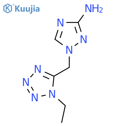 1-(1-ethyl-1H-1,2,3,4-tetrazol-5-yl)methyl-1H-1,2,4-triazol-3-amine structure