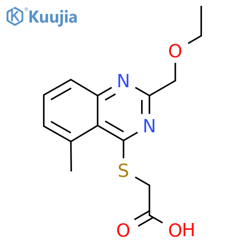 2-{[2-(Ethoxymethyl)-5-methylquinazolin-4-yl]sulfanyl}acetic acid structure