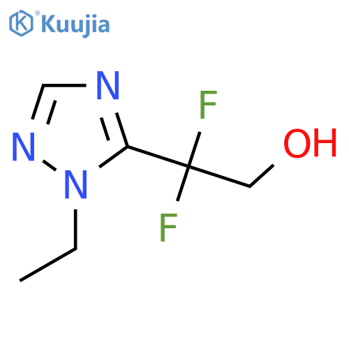 2-(1-ethyl-1H-1,2,4-triazol-5-yl)-2,2-difluoroethan-1-ol structure