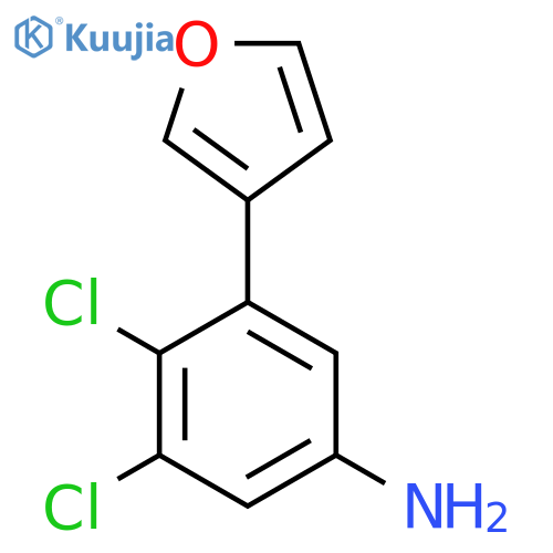 3,4-dichloro-5-(furan-3-yl)aniline structure