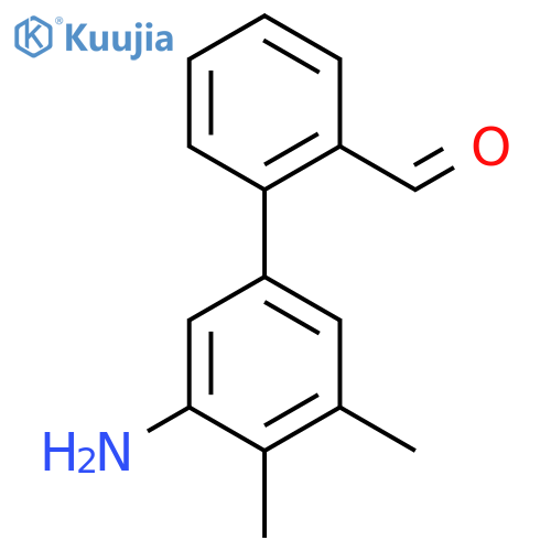 2-(3-amino-4,5-dimethylphenyl)benzaldehyde structure