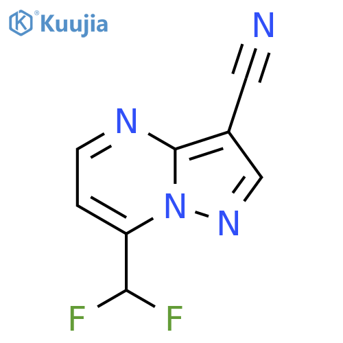 7-(difluoromethyl)pyrazolo1,5-apyrimidine-3-carbonitrile structure