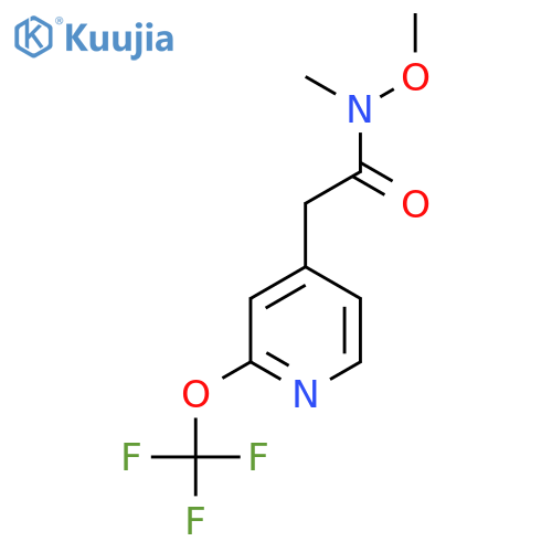 N-methoxy-N-methyl-2-2-(trifluoromethoxy)pyridin-4-ylacetamide structure