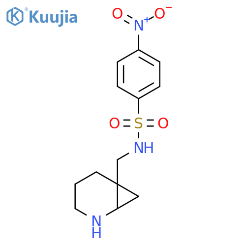 N-({2-azabicyclo[4.1.0]heptan-6-yl}methyl)-4-nitrobenzene-1-sulfonamide structure
