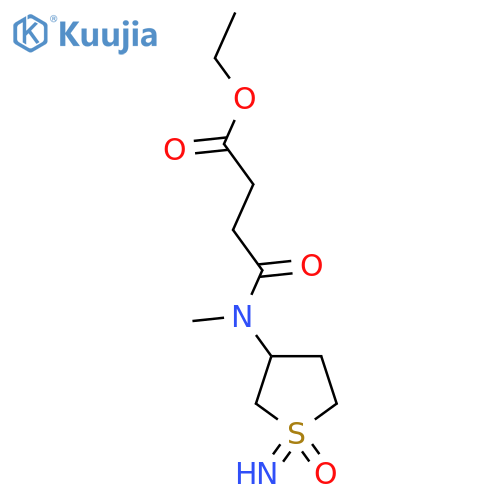 Ethyl 3-[(1-imino-1-oxo-1lambda6-thiolan-3-yl)(methyl)carbamoyl]propanoate structure