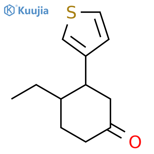 4-Ethyl-3-(thiophen-3-yl)cyclohexan-1-one structure