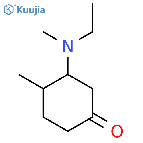 3-[Ethyl(methyl)amino]-4-methylcyclohexan-1-one structure