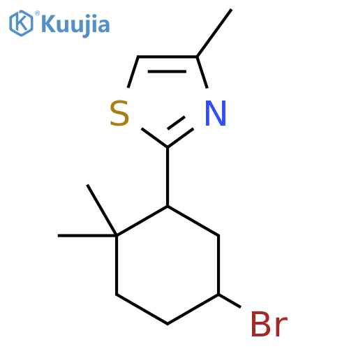 2-(5-Bromo-2,2-dimethylcyclohexyl)-4-methyl-1,3-thiazole structure