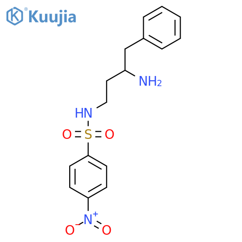 N-(3-amino-4-phenylbutyl)-4-nitrobenzene-1-sulfonamide structure