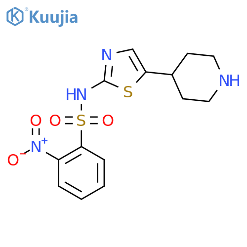 2-nitro-N-[5-(piperidin-4-yl)-1,3-thiazol-2-yl]benzene-1-sulfonamide structure