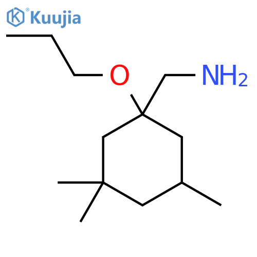 (3,3,5-trimethyl-1-propoxycyclohexyl)methanamine structure