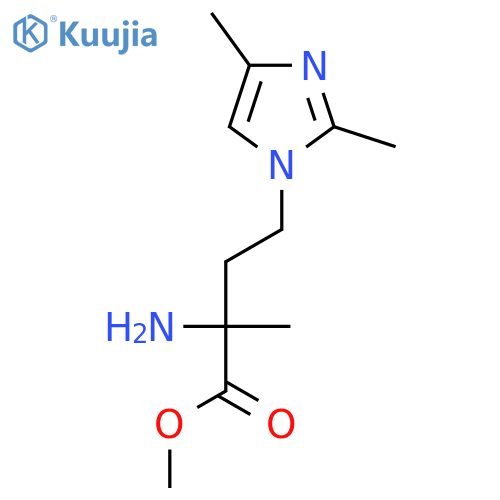 methyl 2-amino-4-(2,4-dimethyl-1H-imidazol-1-yl)-2-methylbutanoate structure