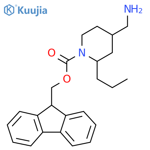 (9H-fluoren-9-yl)methyl 4-(aminomethyl)-2-propylpiperidine-1-carboxylate structure
