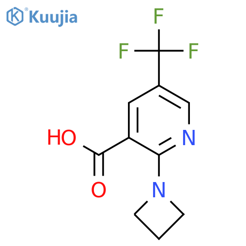 2-(azetidin-1-yl)-5-(trifluoromethyl)pyridine-3-carboxylic acid structure