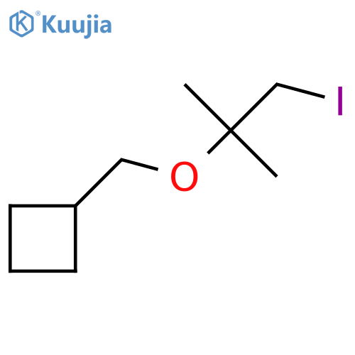 {(1-iodo-2-methylpropan-2-yl)oxymethyl}cyclobutane structure