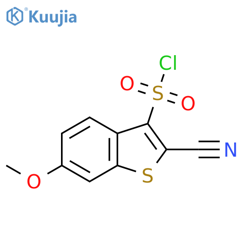 2-cyano-6-methoxy-1-benzothiophene-3-sulfonyl chloride structure