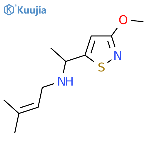 1-(3-methoxy-1,2-thiazol-5-yl)ethyl(3-methylbut-2-en-1-yl)amine structure