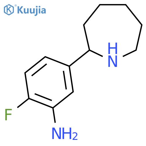 5-(Azepan-2-yl)-2-fluoroaniline structure