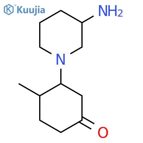 3-(3-Aminopiperidin-1-yl)-4-methylcyclohexan-1-one structure