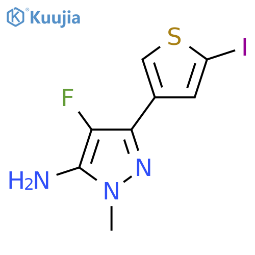 4-fluoro-3-(5-iodothiophen-3-yl)-1-methyl-1H-pyrazol-5-amine structure