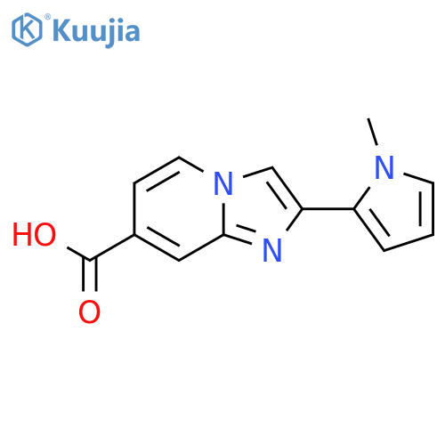 2-(1-methyl-1H-pyrrol-2-yl)imidazo1,2-apyridine-7-carboxylic acid structure