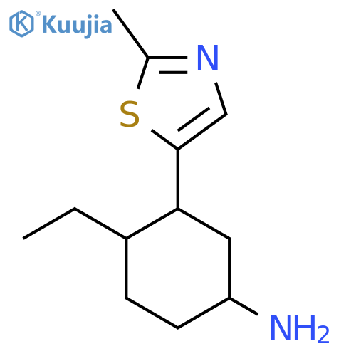 4-Ethyl-3-(2-methyl-1,3-thiazol-5-yl)cyclohexan-1-amine structure