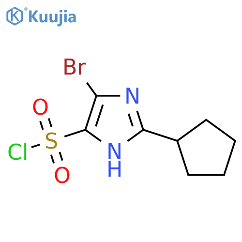 4-bromo-2-cyclopentyl-1H-imidazole-5-sulfonyl chloride structure
