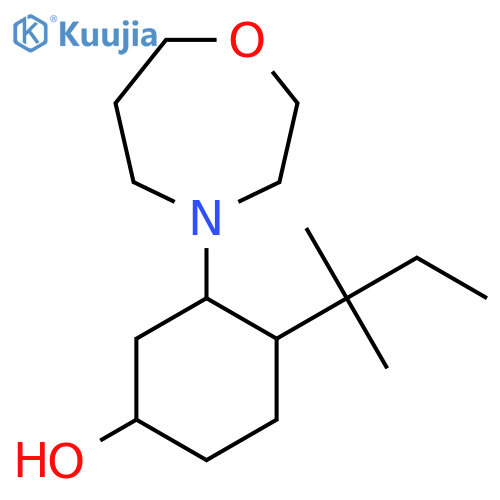 4-(2-Methylbutan-2-yl)-3-(1,4-oxazepan-4-yl)cyclohexan-1-ol structure