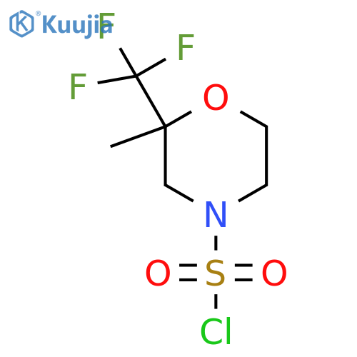 2-Methyl-2-(trifluoromethyl)morpholine-4-sulfonyl chloride structure