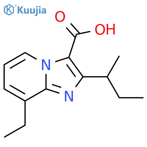 2-(butan-2-yl)-8-ethylimidazo1,2-apyridine-3-carboxylic acid structure