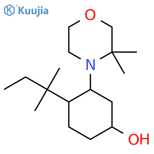3-(3,3-Dimethylmorpholin-4-yl)-4-(2-methylbutan-2-yl)cyclohexan-1-ol structure