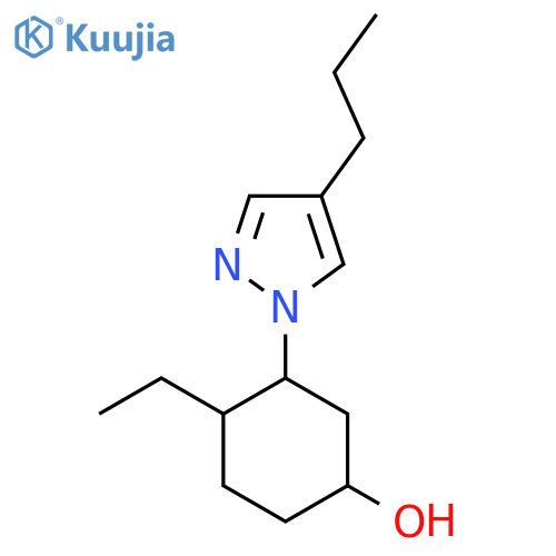 4-ethyl-3-(4-propyl-1H-pyrazol-1-yl)cyclohexan-1-ol structure