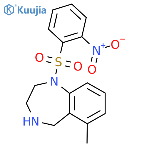 6-methyl-1-(2-nitrobenzenesulfonyl)-2,3,4,5-tetrahydro-1H-1,4-benzodiazepine structure