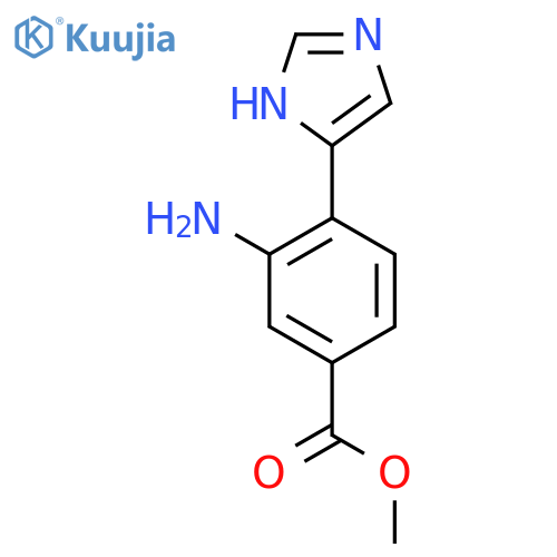 methyl 3-amino-4-(1H-imidazol-4-yl)benzoate structure